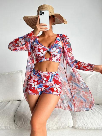 Denice® | Sexy traje de baño floral con cintura alta