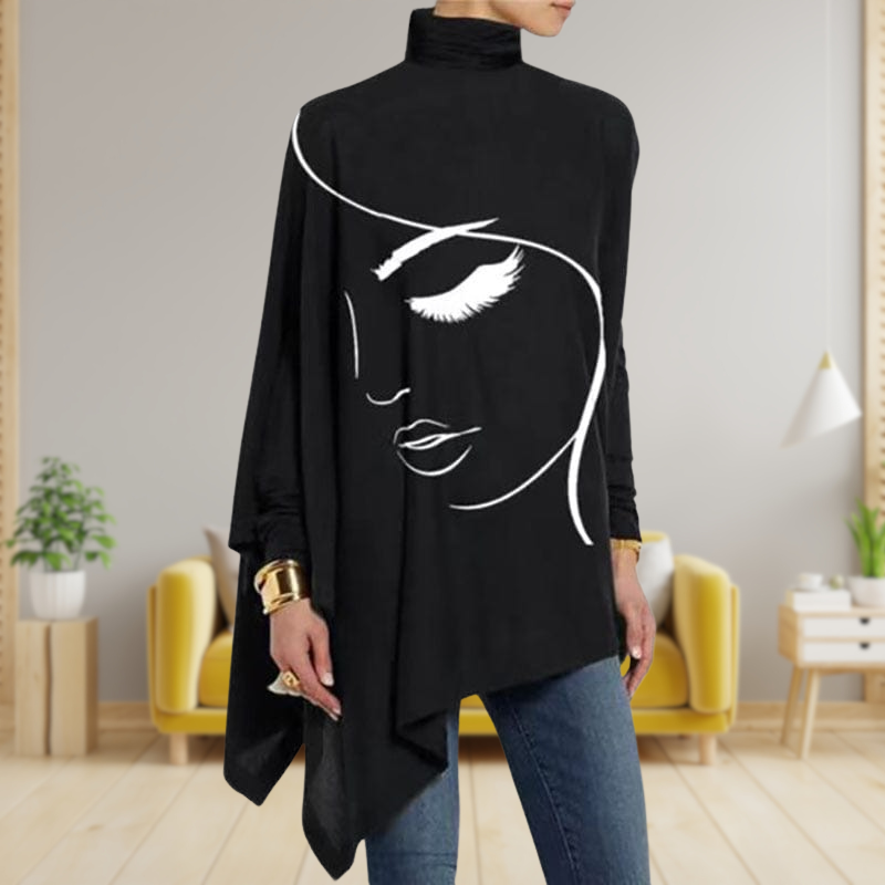 Emilia® | Elegante camisa asimétrica de manga larga