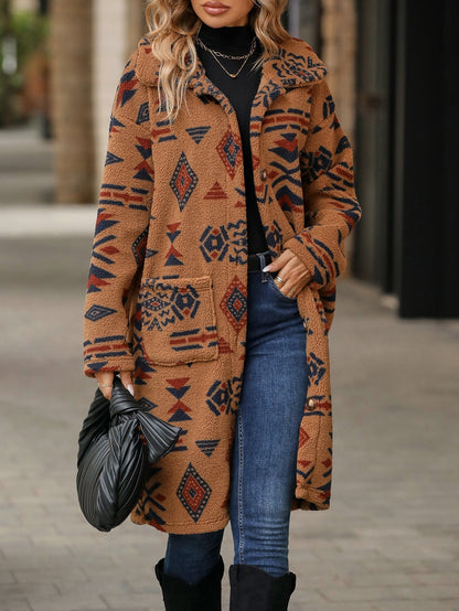 Avril® | Elegante abrigo largo de estilo étnico