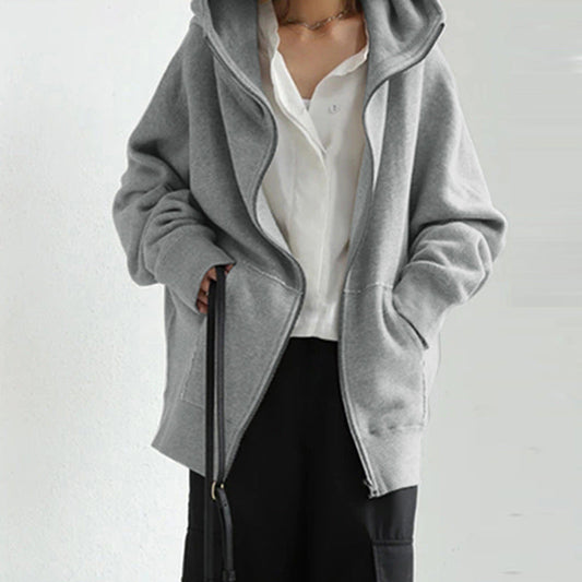 Fina® | Elegante chaqueta holgada con cierre de cremallera