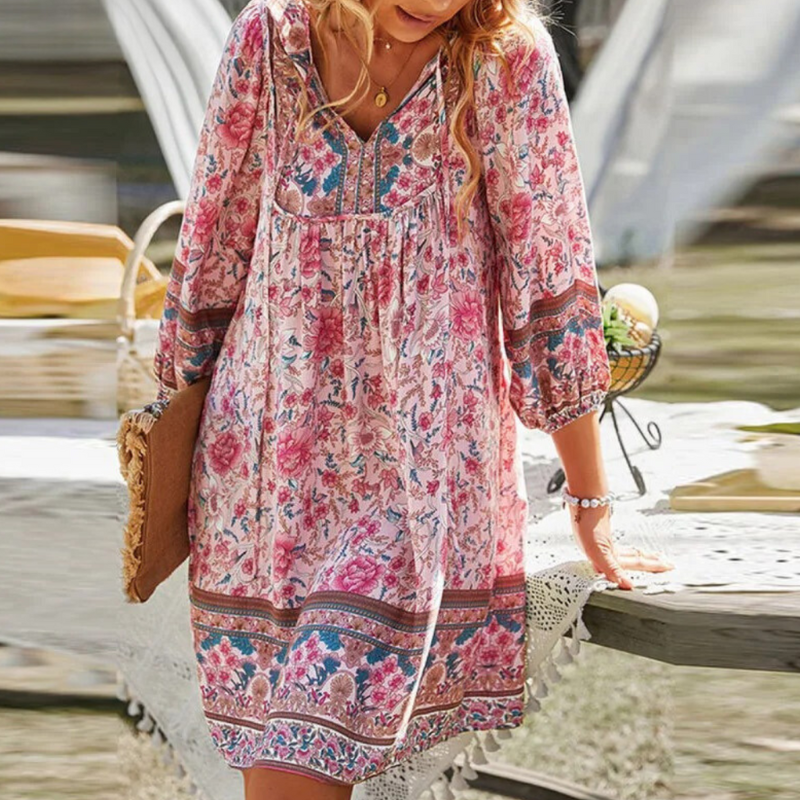 Amelia - Vestido bohemio vintage para mujer