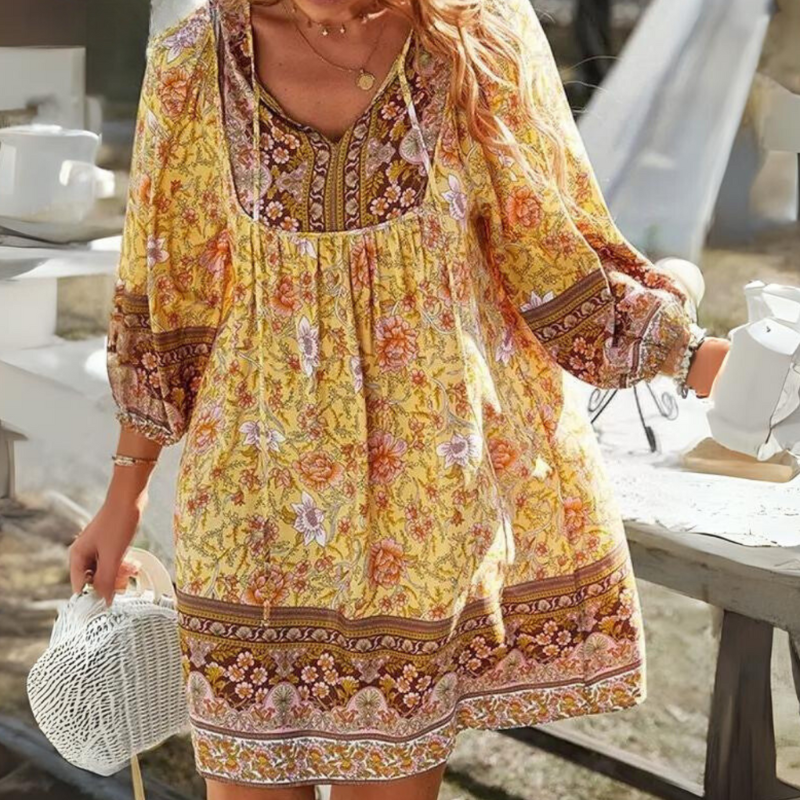 Amelia - Vestido bohemio vintage para mujer