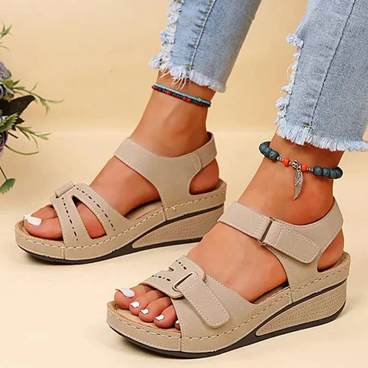 AYANA® | SANDALIAS DE VERANO CON PLATAFORMA Y TACÓN DE CUÑA