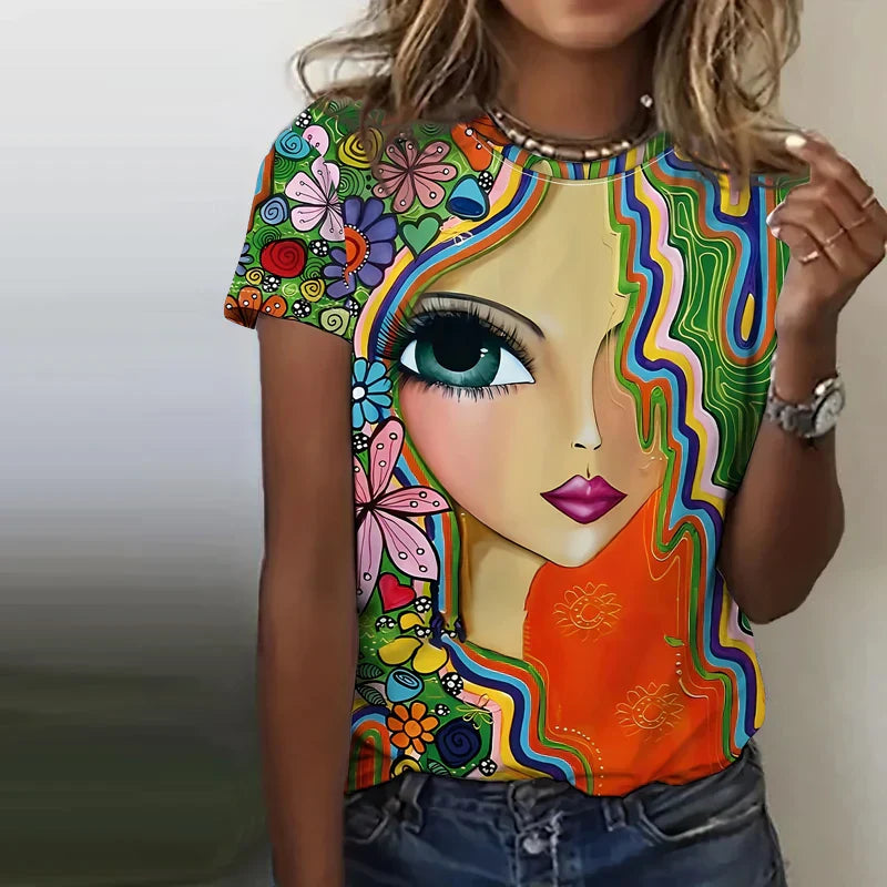 Mikah® | Camiseta casual con estampado abstracto