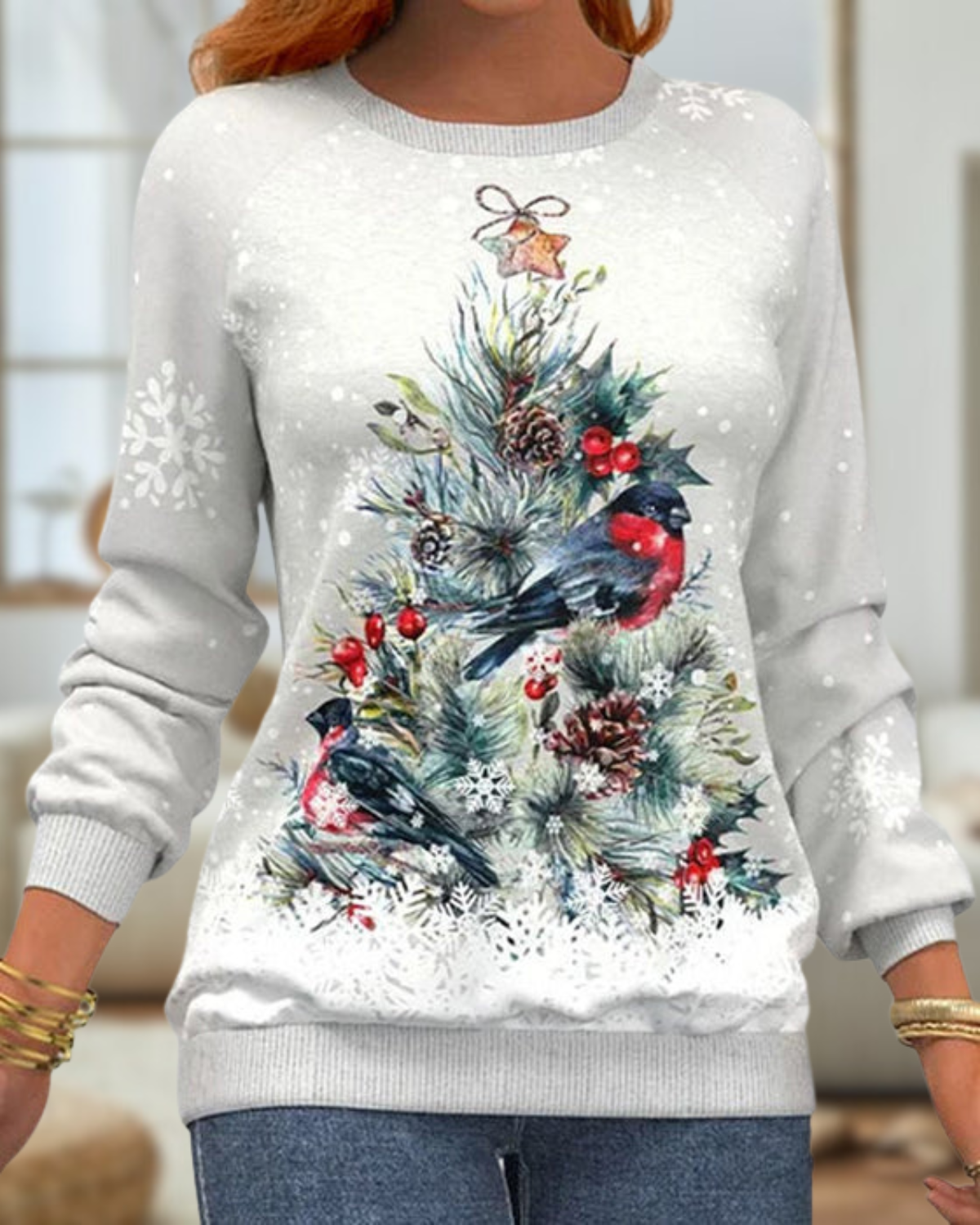 Chie® | Elegante jersey con motivos navideños