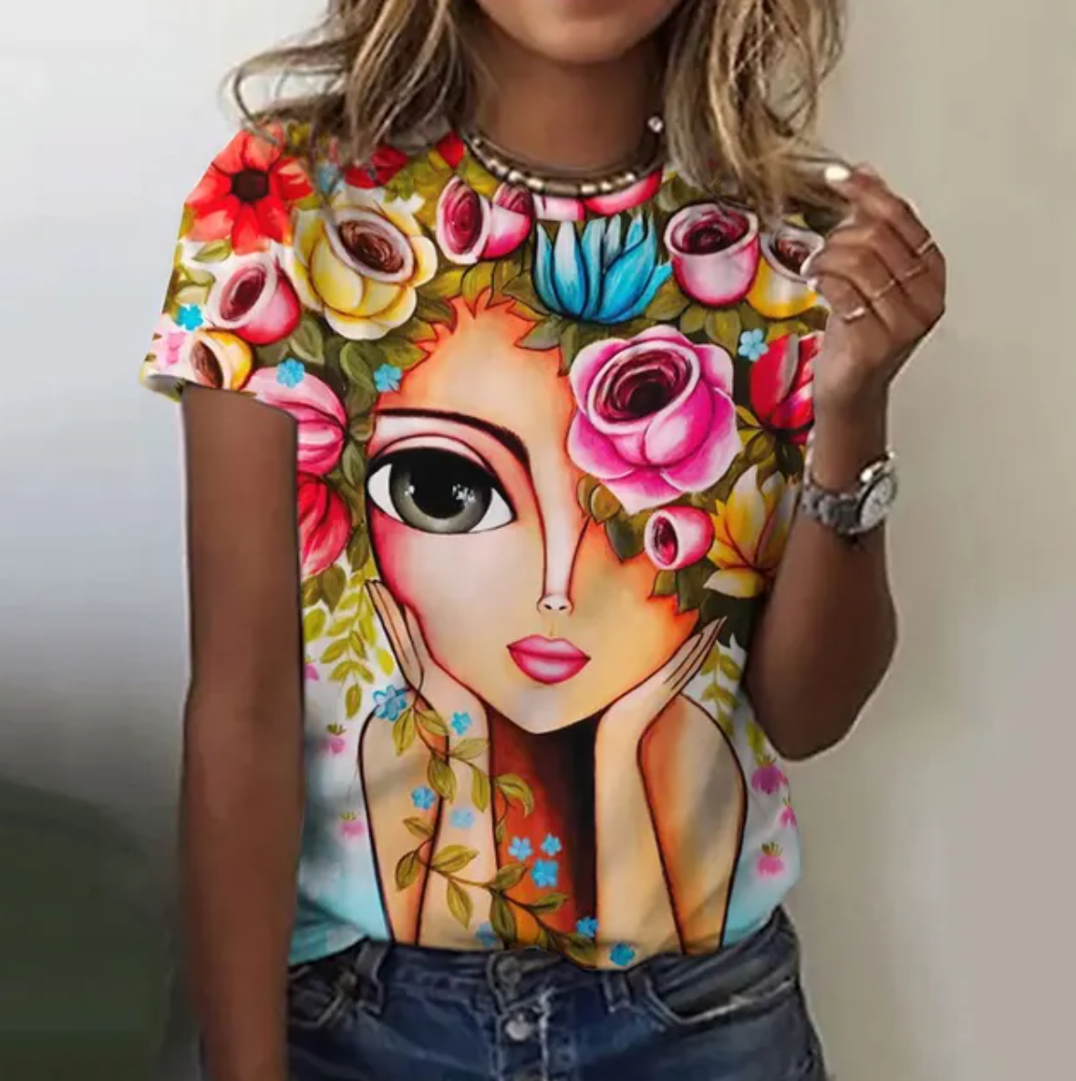 Mikah® | Camiseta casual con estampado abstracto