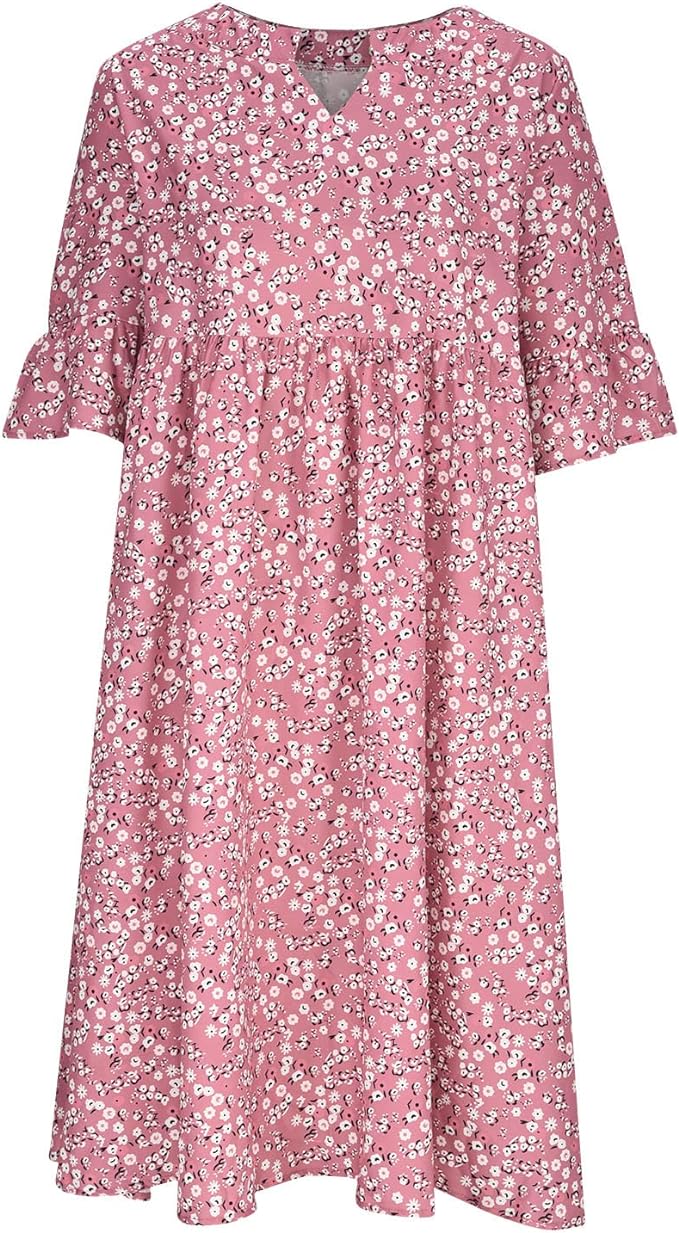 Solen® | Spring Fling Vestido floral de media manga