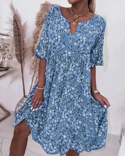 Solen® | Spring Fling Vestido floral de media manga