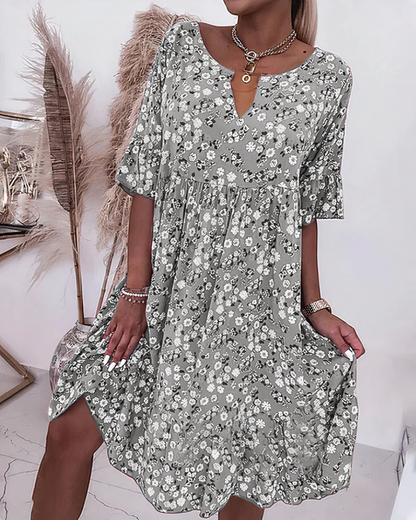 Solen® | Spring Fling Vestido floral de media manga