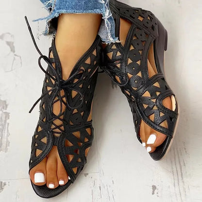Emery® | Gladiador Bota Sandalias Ocio Tacón Cuña Confort Mujer Zapatos