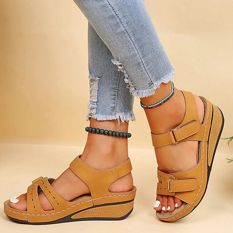 AYANA® | SANDALIAS DE VERANO CON PLATAFORMA Y TACÓN DE CUÑA