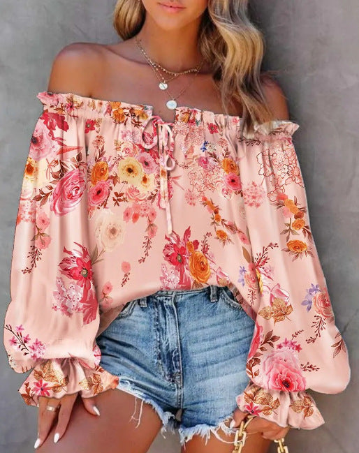 Alessandra® | Top boho floral sin hombros para mujer