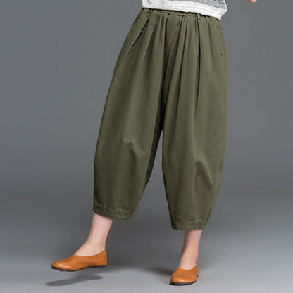 Elastic Waist Harem Pants