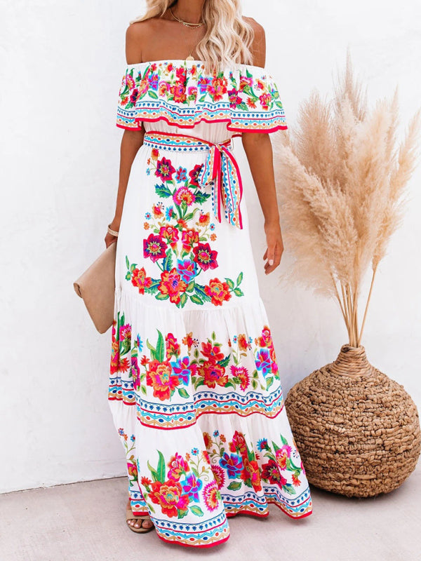 Idelle® | Maxivestido floral sin hombros